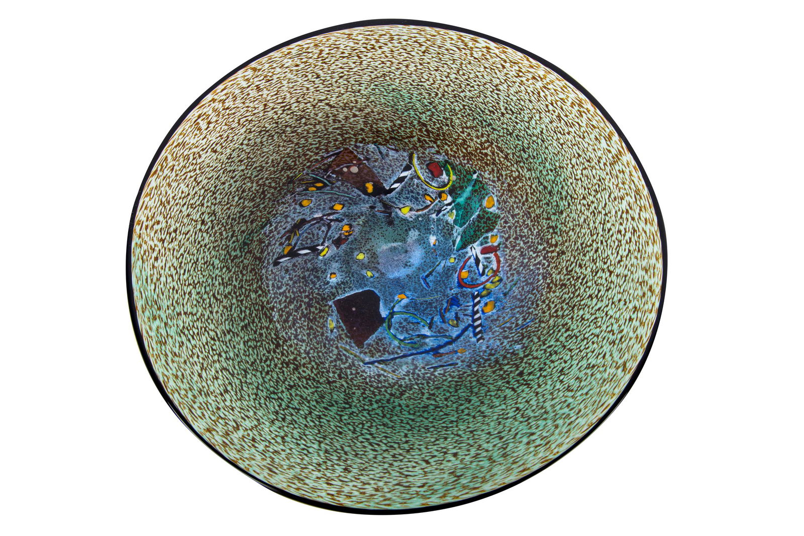 BERTIL VALLIEN FOR KOSTA BODA ART GLASS CHARGER: unsigned 13 3/4 inches diameter