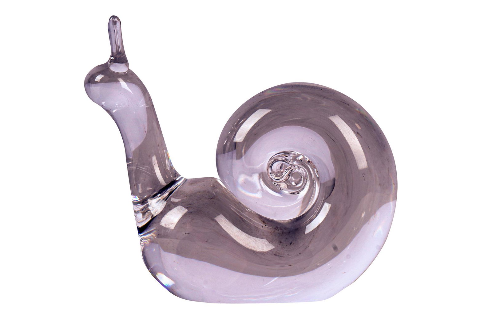 STEUBEN SNAIL: signed underside 3 1/4 inches high