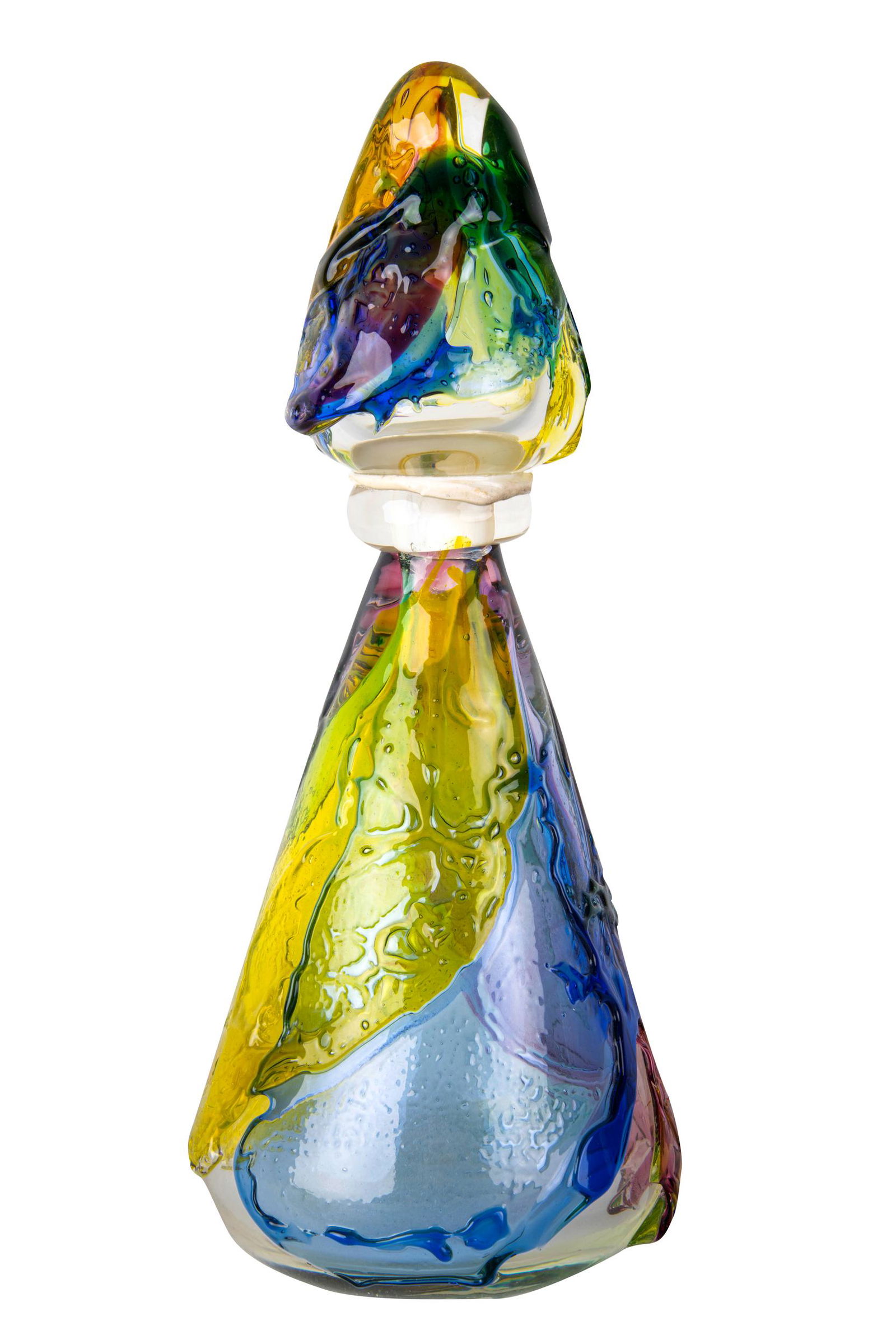 MID-CENTURY MODERN COLORED GLASS DECANTER (1 of 8)