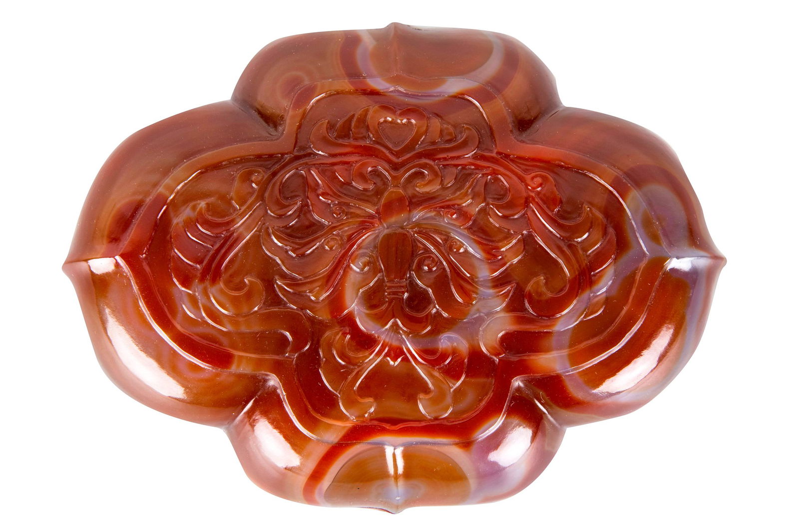 CHINESE CARVED CARNELIAN BOX (1 of 8)
