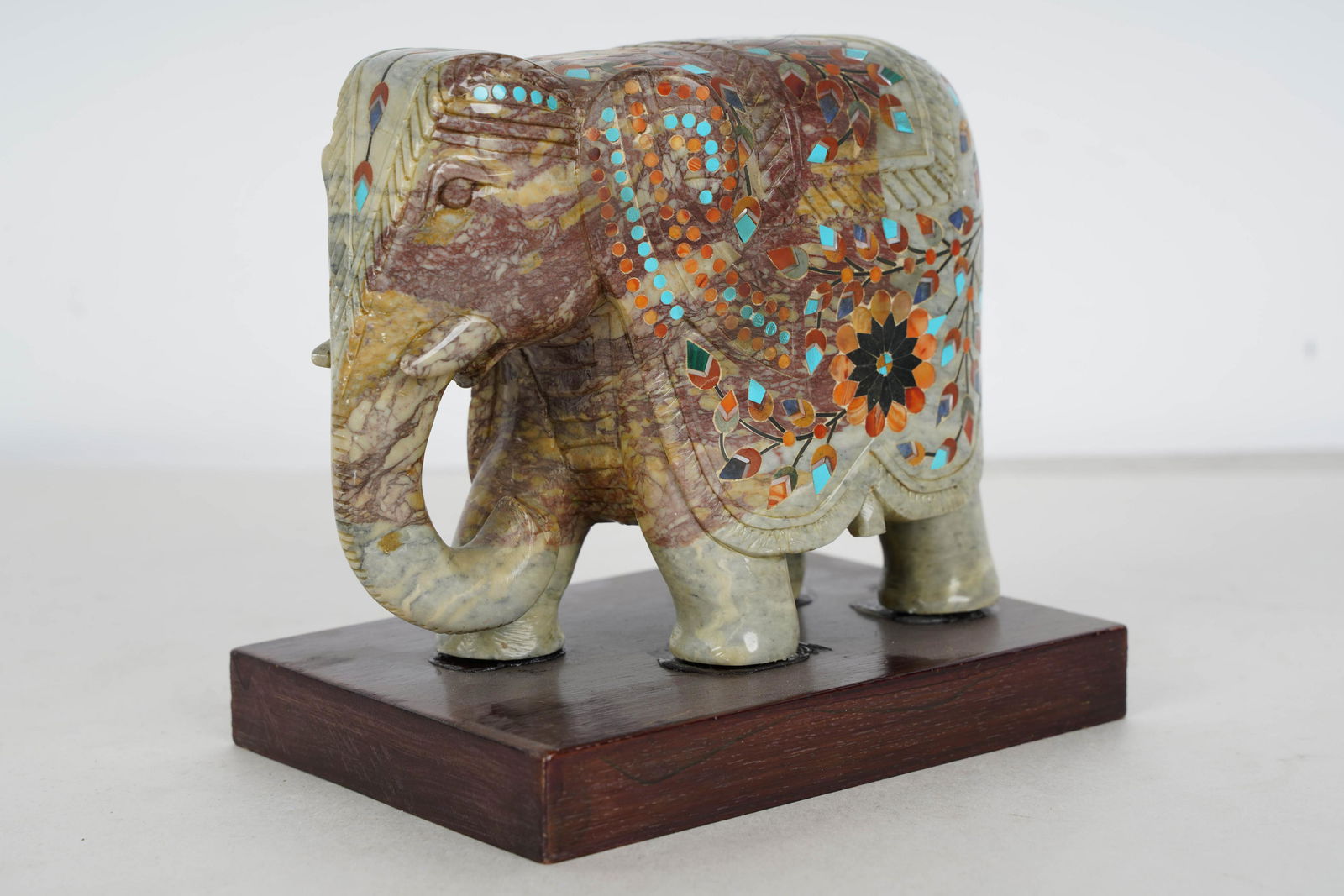 MARBLE INLAID ELEPHANT (1 of 6)