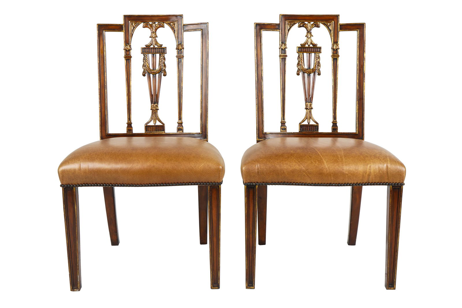PAIR OF THEODORE ALEXANDER GILTWOOD SIDE CHAIRS (1 of 8)