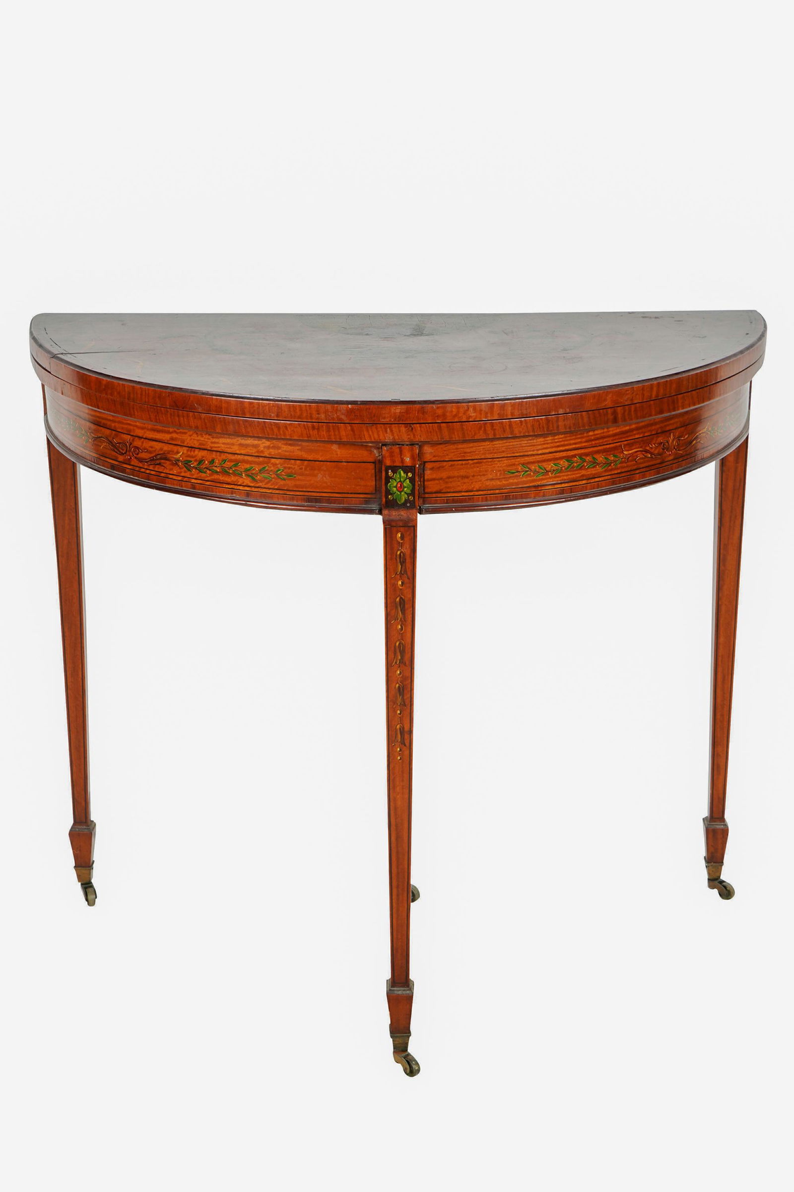 NEOCLASSICAL PAINTED & CROSS-BANDED GAMES TABLE (1 of 6)