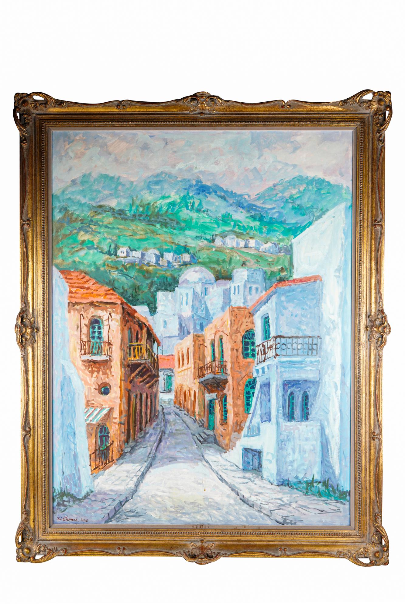 ZVI EHRMAN (1903 - 1993): "STREET SCENE" (1 of 7)