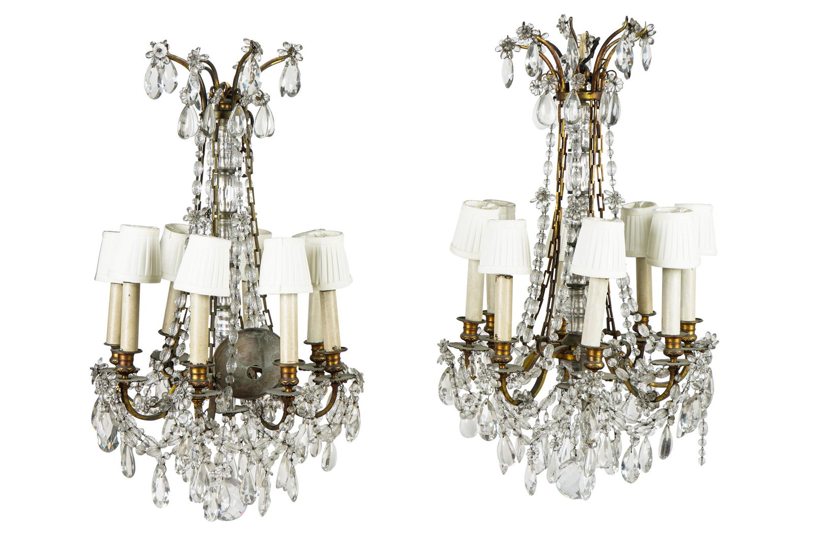 PAIR OF EIGHT-LIGHT CRYSTAL CHANDELIERS (1 of 11)