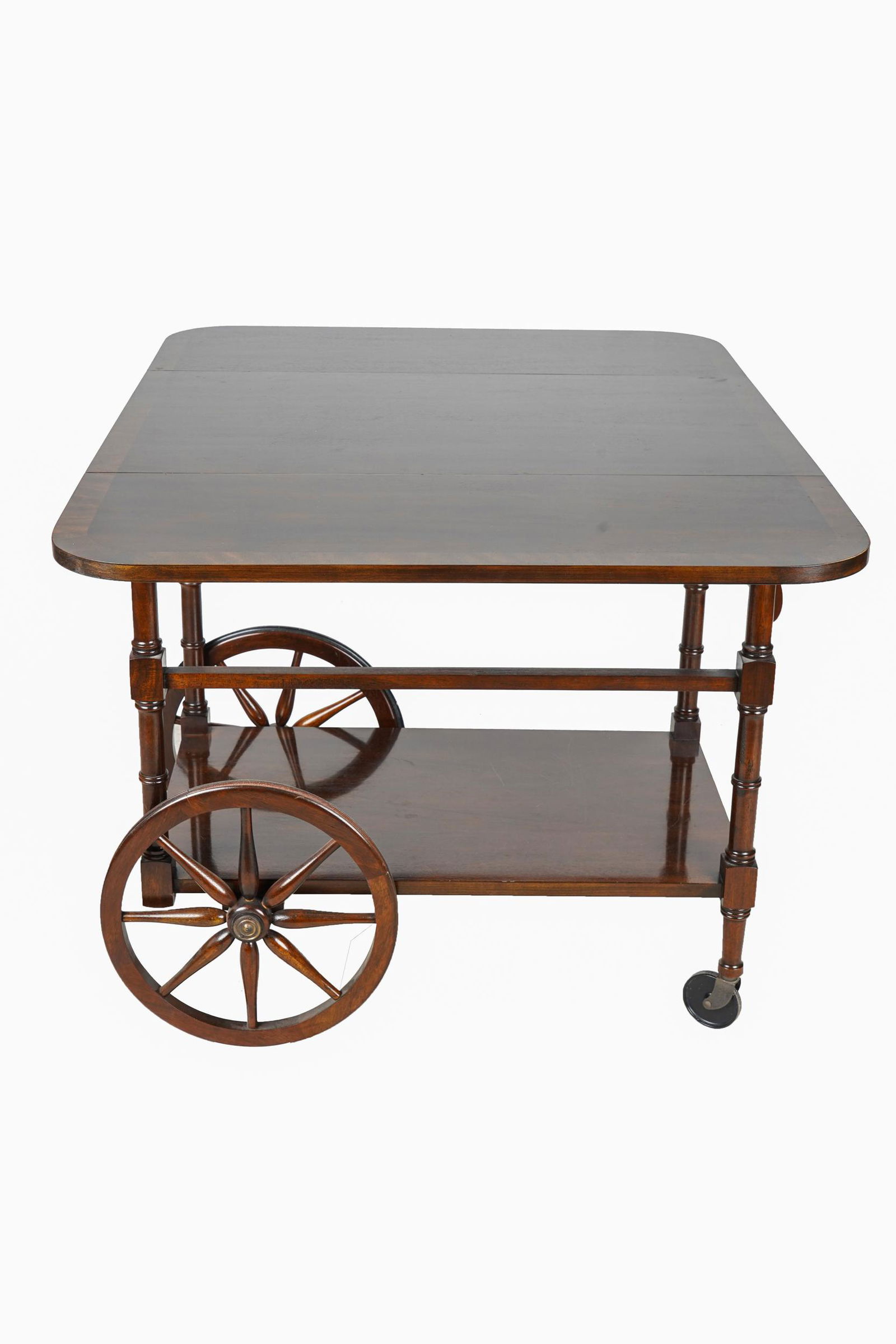 BAKER FURNITURE CO. MAHOGANY TEA CART (1 of 8)