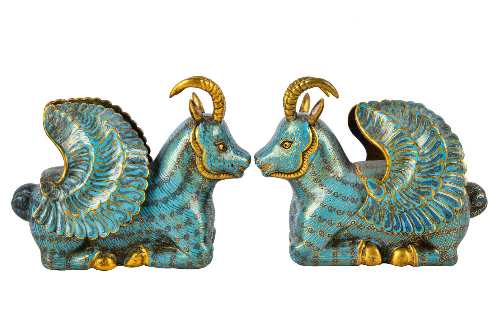 PAIR OF CHINESE CLOISONNE COVERED BOXES (1 of 8)