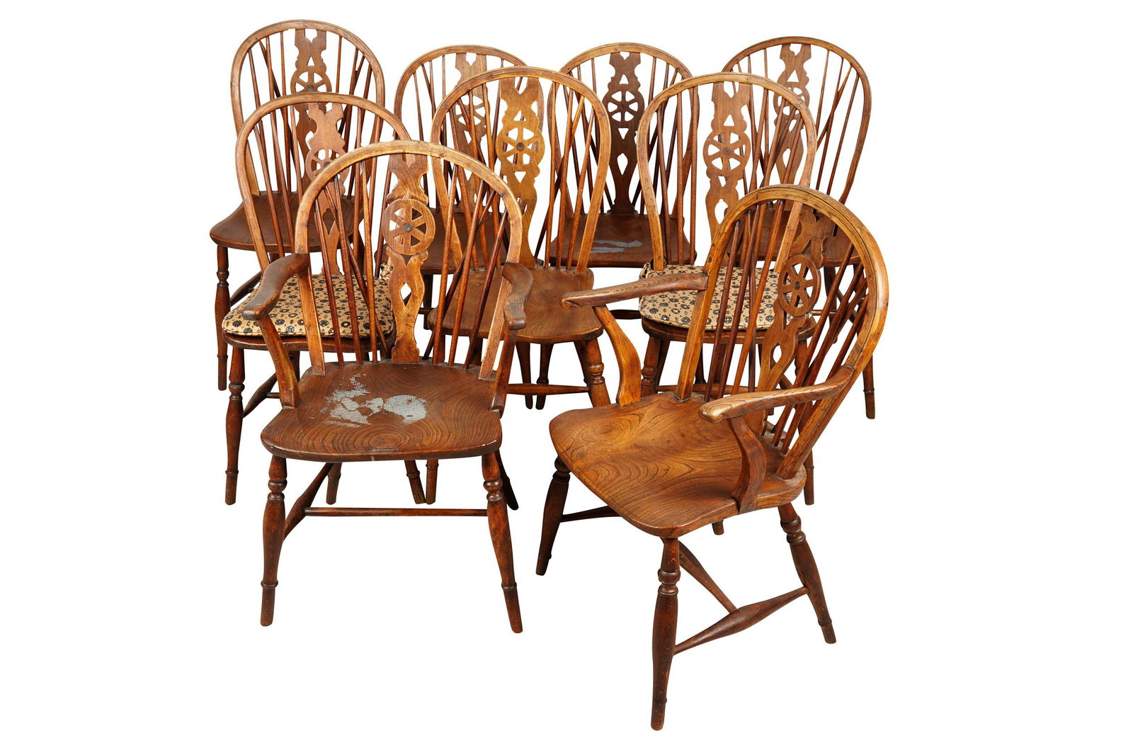 SET OF NINE WINDSOR CHAIRS (1 of 13)