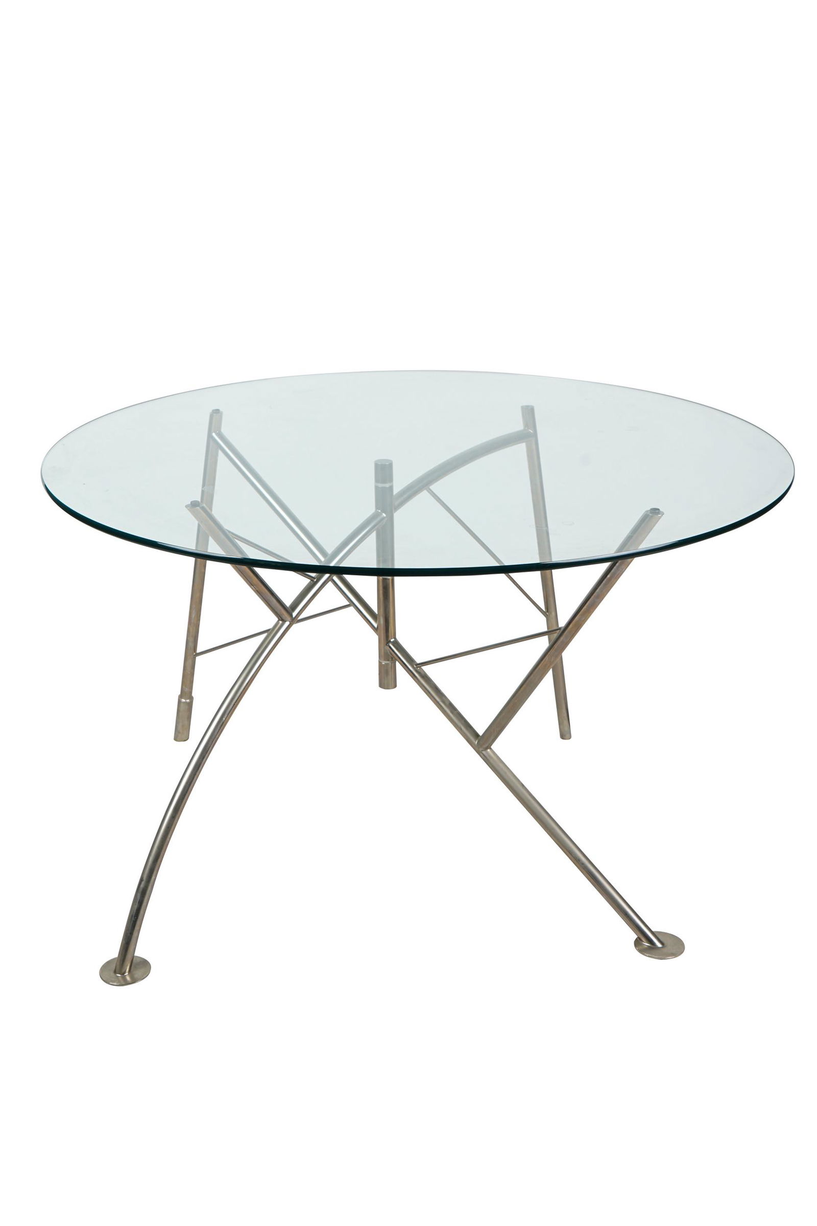 MODERN CHROME BASE DINING TABLE (1 of 5)