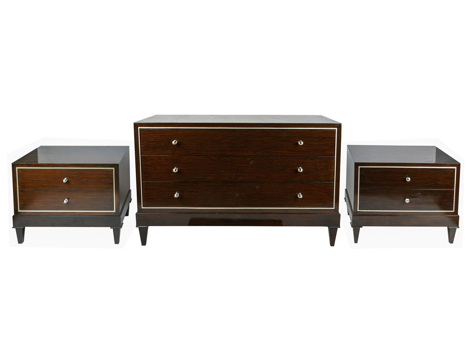 CONTEMPORARY CHEST & PAIR OF NIGHT STANDS (1 of 18)