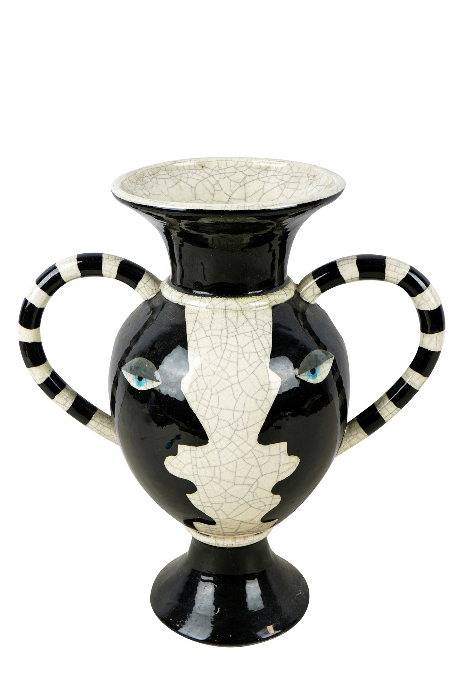 CONTEMPORARY CERAMIC TWO HANDLE VASE (1 of 8)