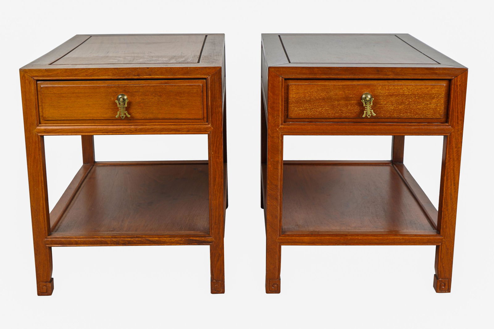 PAIR OF ASIAN-STYLE END TABLES (1 of 8)