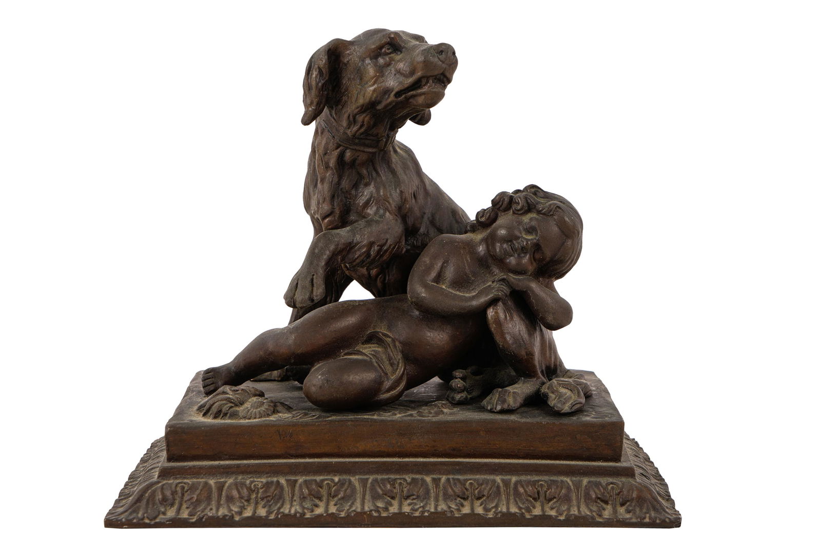 PATINATED BRONZE FIGURAL GROUP (1 of 6)