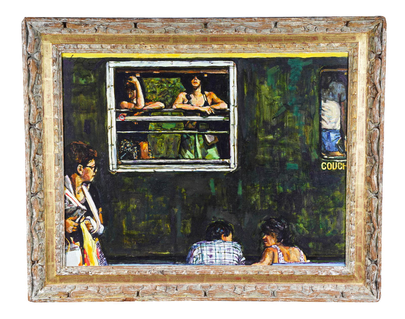 SHIRL GOEDIKE (B. 1923): "SUMMER TRAVELERS, TRAIN (1 of 8)