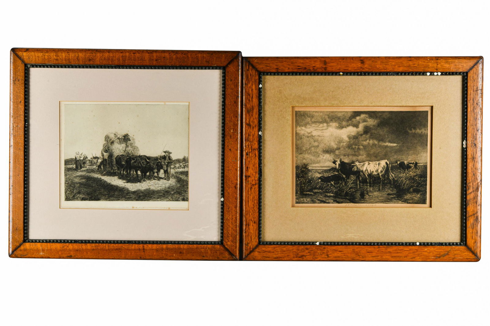 ROSA BONHEUR, JC WIGGINS: TWO PASTORAL ETCHINGS (1 of 9)