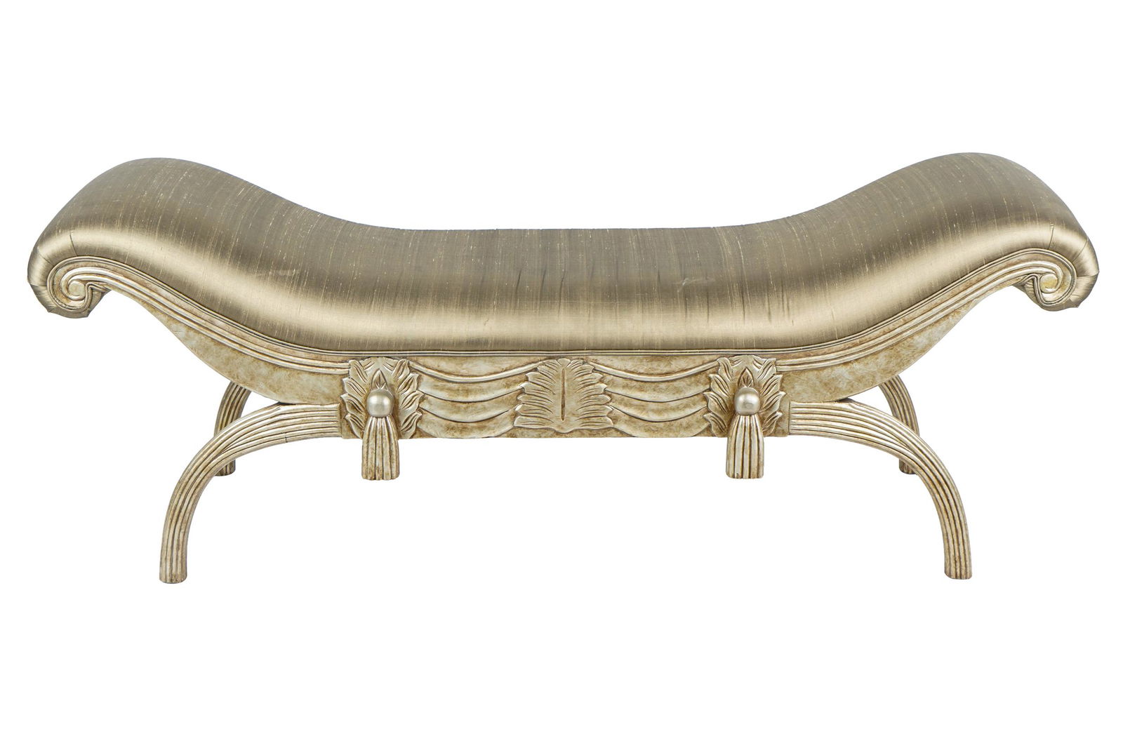 PAINTED & CARVED WOOD BENCH (1 of 9)