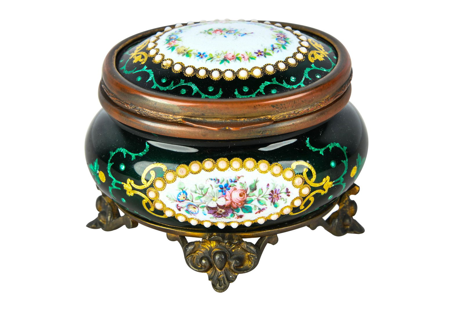 CONTINENTAL ENAMEL JEWELRY CASKET (1 of 6)