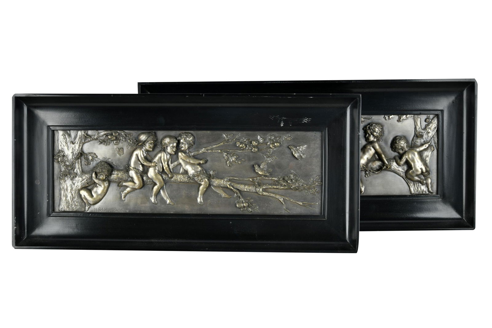 PAIR OF CHERUB RELIEF PANELS (1 of 11)