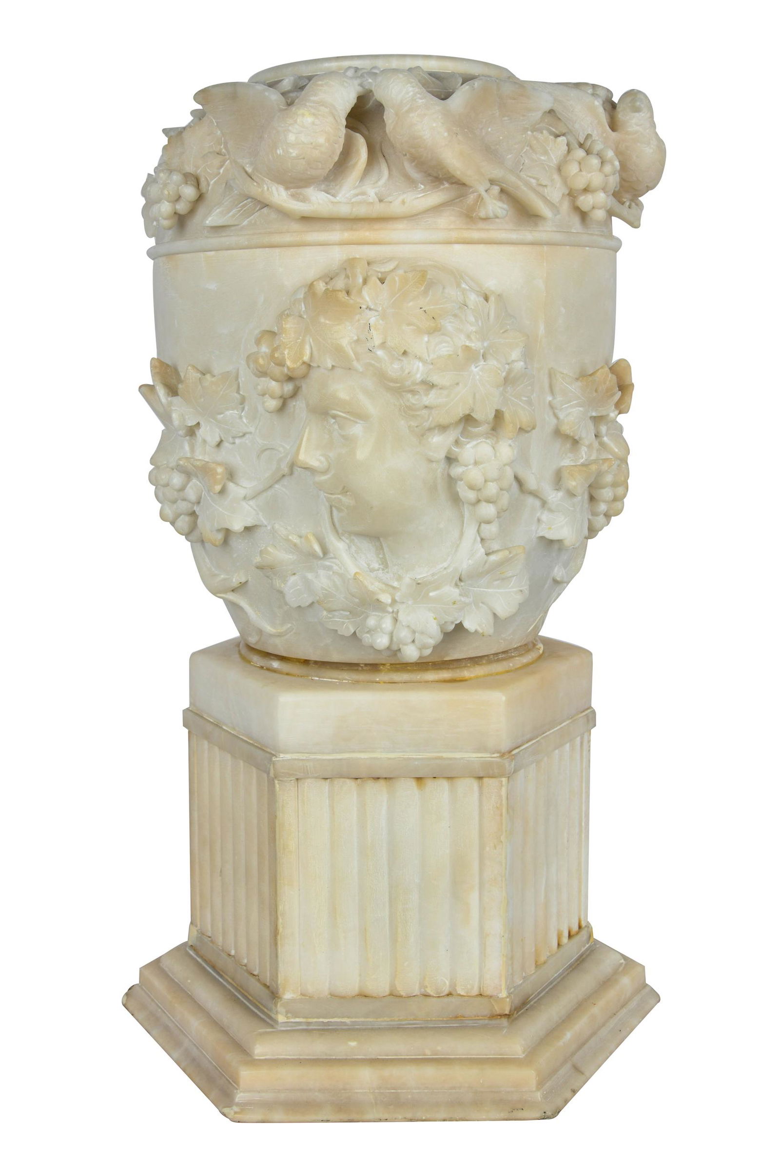 ALABASTER URN ON PEDESTAL (1 of 6)