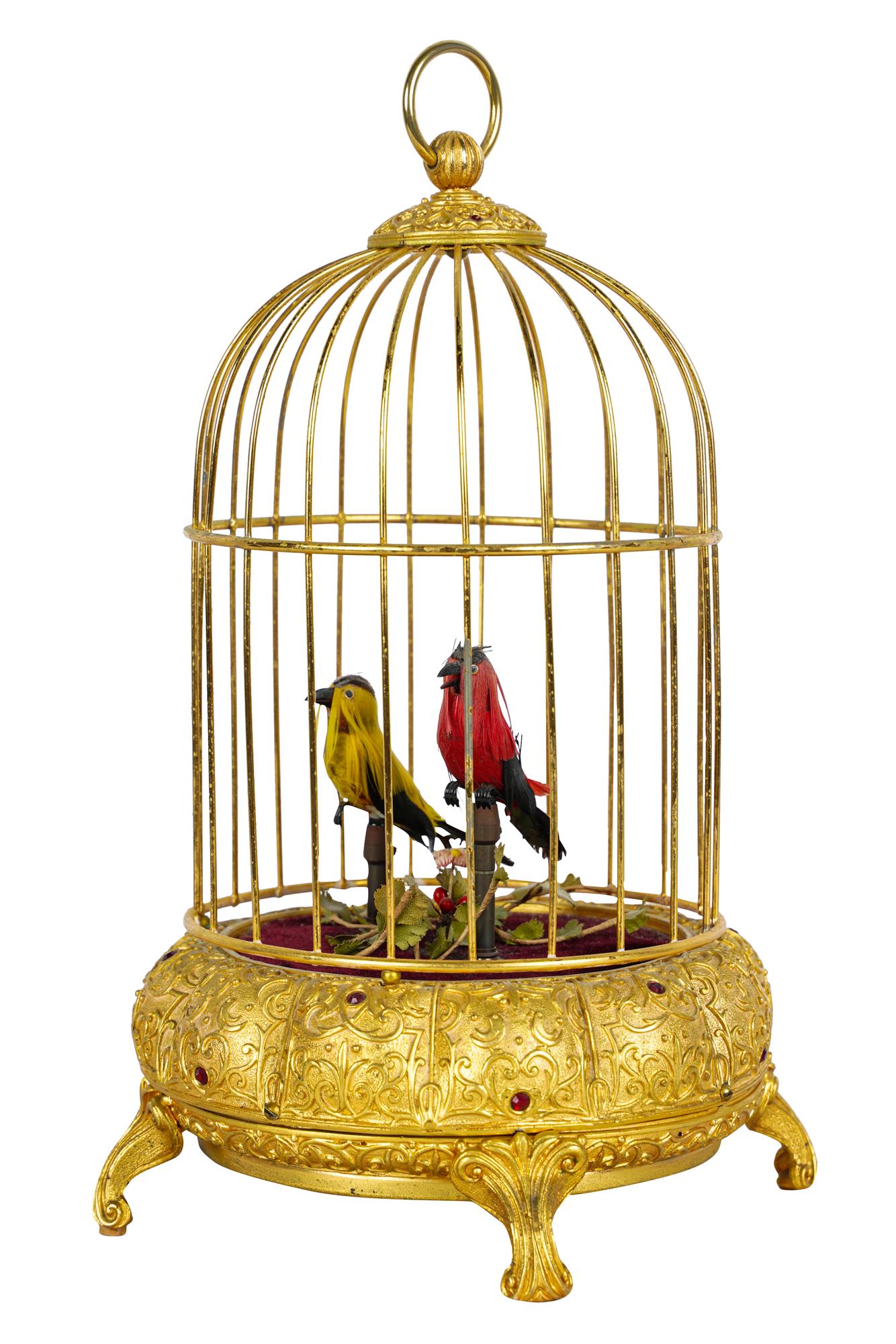 GILT METAL BIRD AUTOMATON (1 of 9)