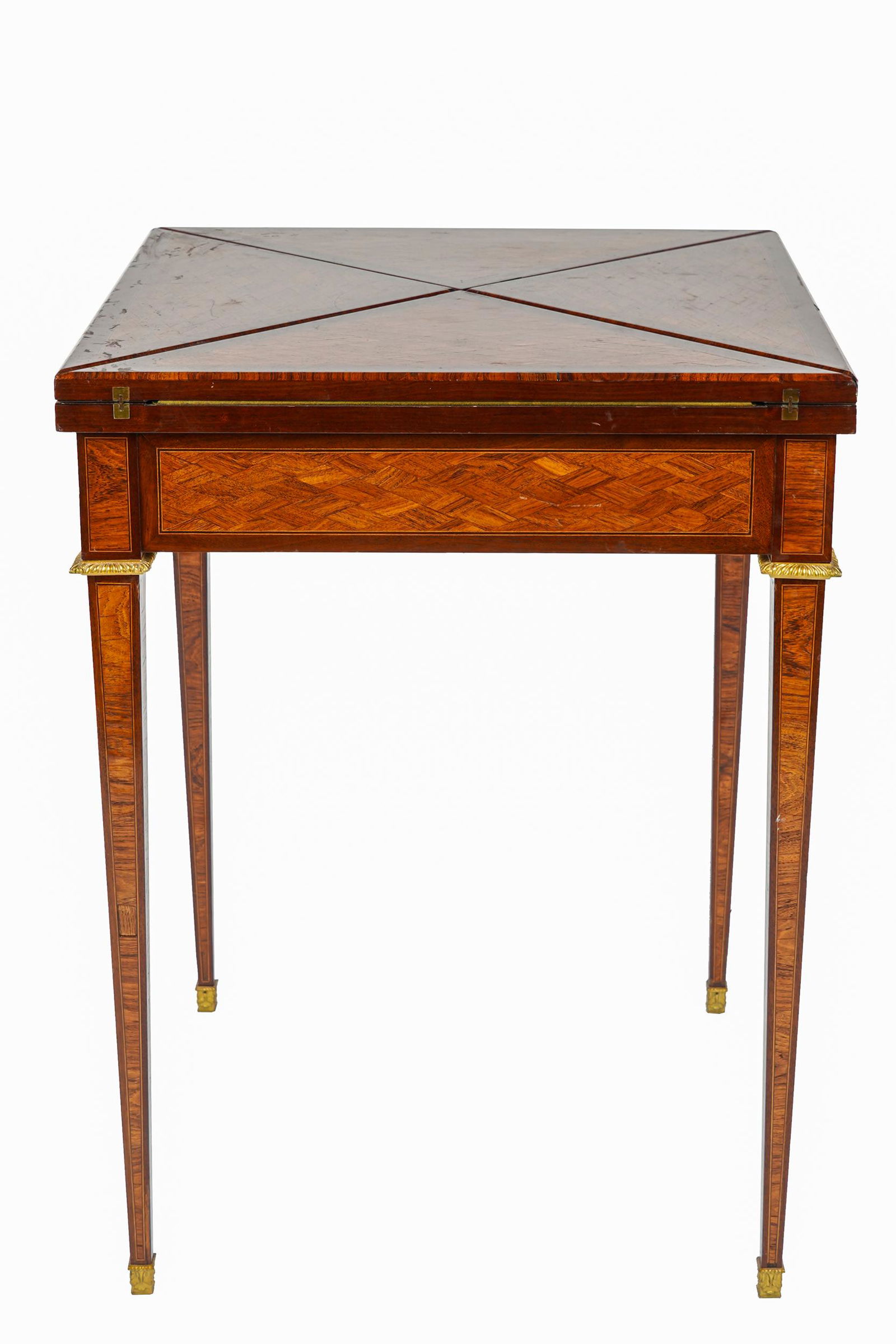 FRENCH PARQUETRY HANKERCHIEF GAME TABLE (1 of 11)