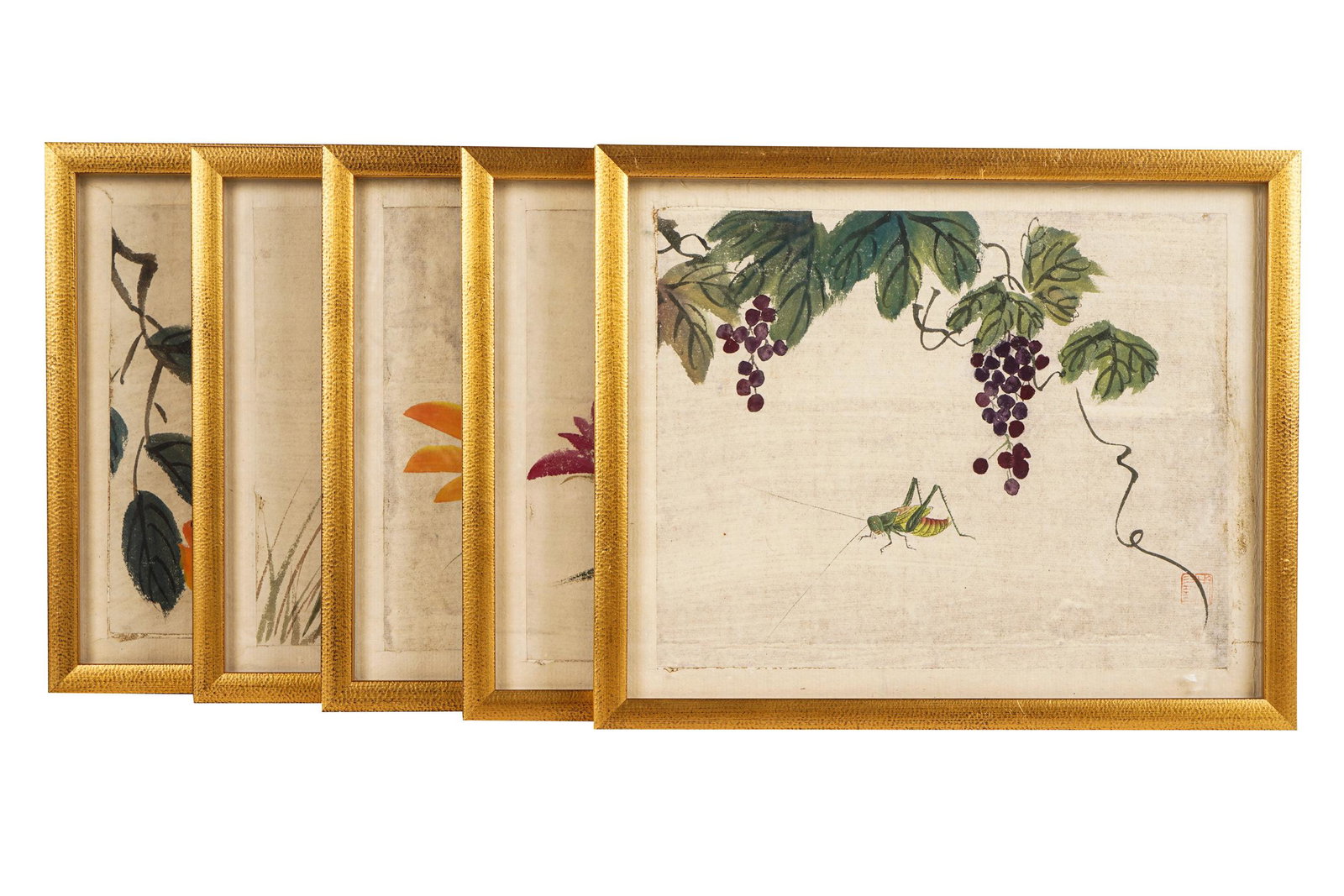 FIVE CHINESE COLORED PRINTS (1 of 7)