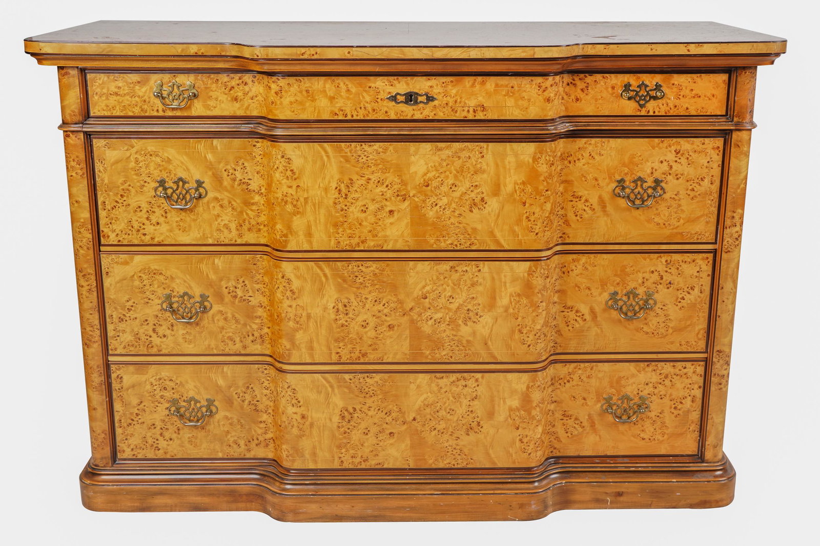 ITALIAN BIRDSEYE MAPLE CHEST OF DRAWERS (1 of 7)