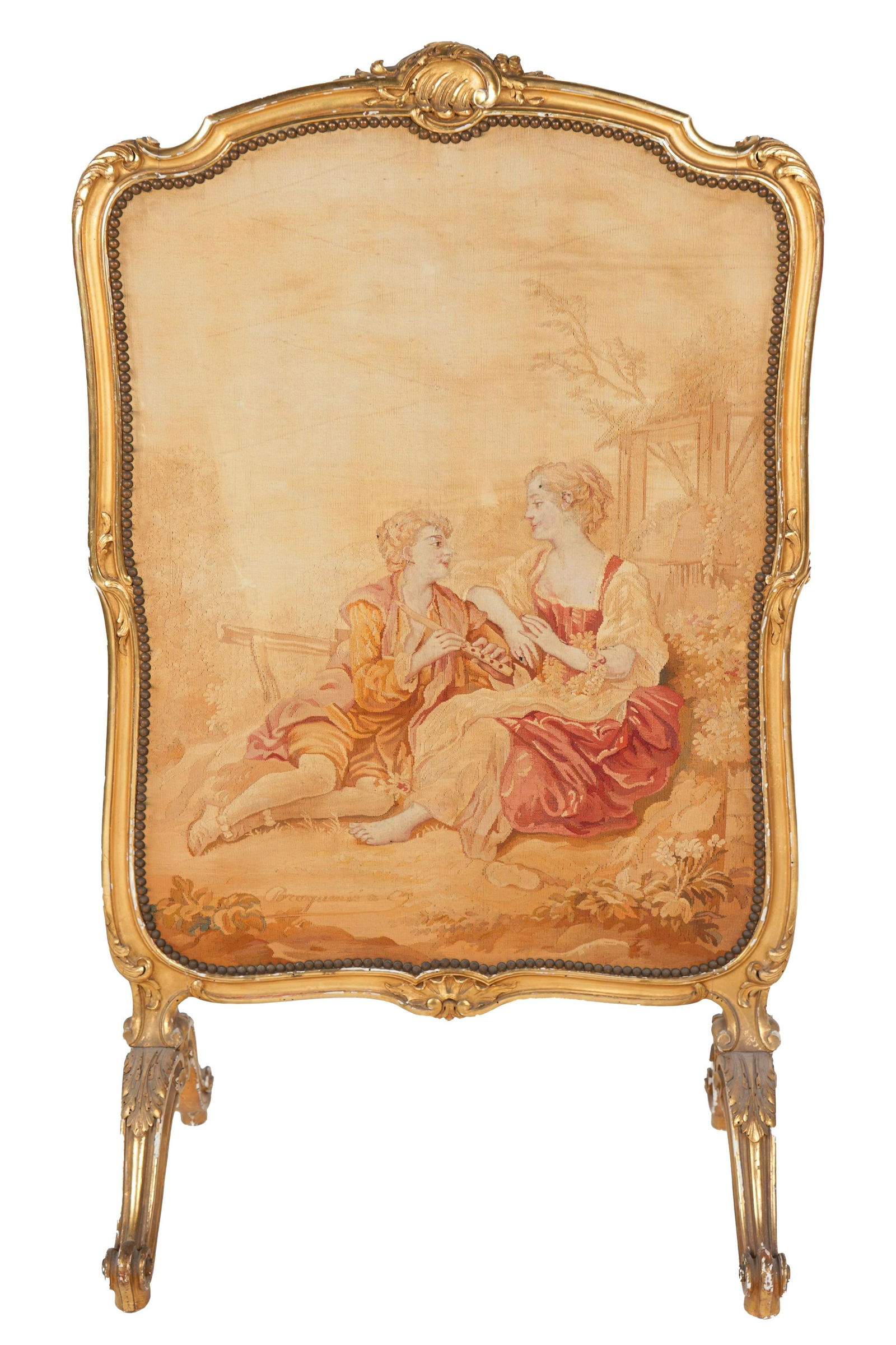FRENCH GILTWOOD & TAPESTRY FIRE SCREEN (1 of 12)