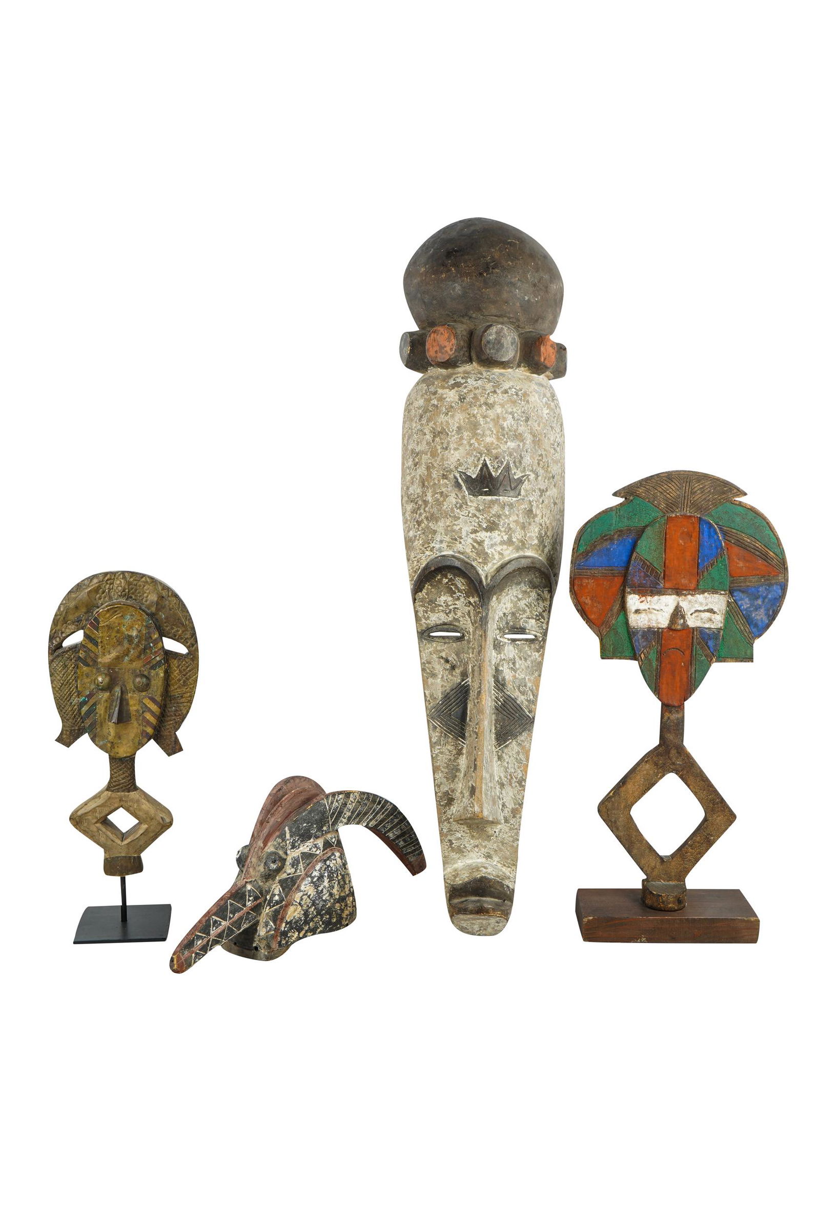 GROUP OF FOUR AFRICAN CARVINGS (1 of 11)