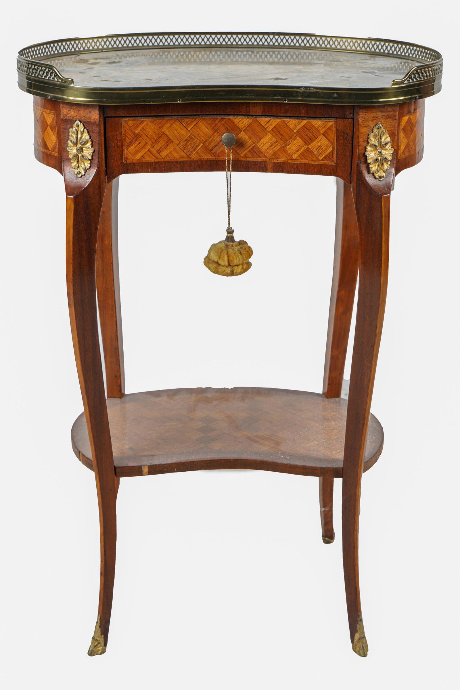 FRENCH PARQUETRY-INLAID OCCASIONAL TABLE (1 of 5)