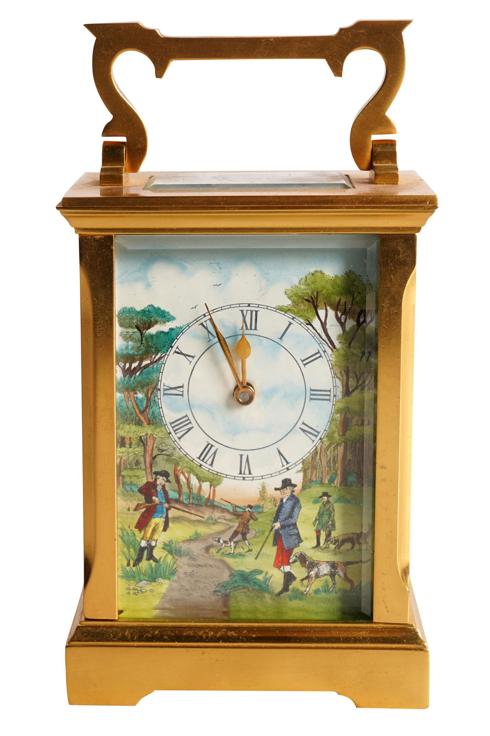ENGLISH ENAMELED CARRIAGE CLOCK (1 of 7)