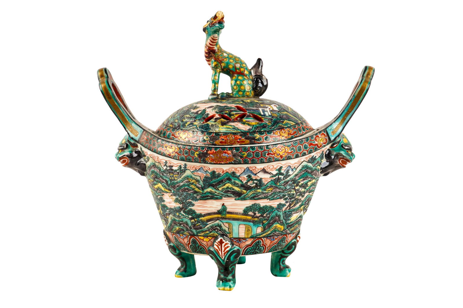 JAPANESE KUTANI PORCELAIN CENSER (1 of 8)