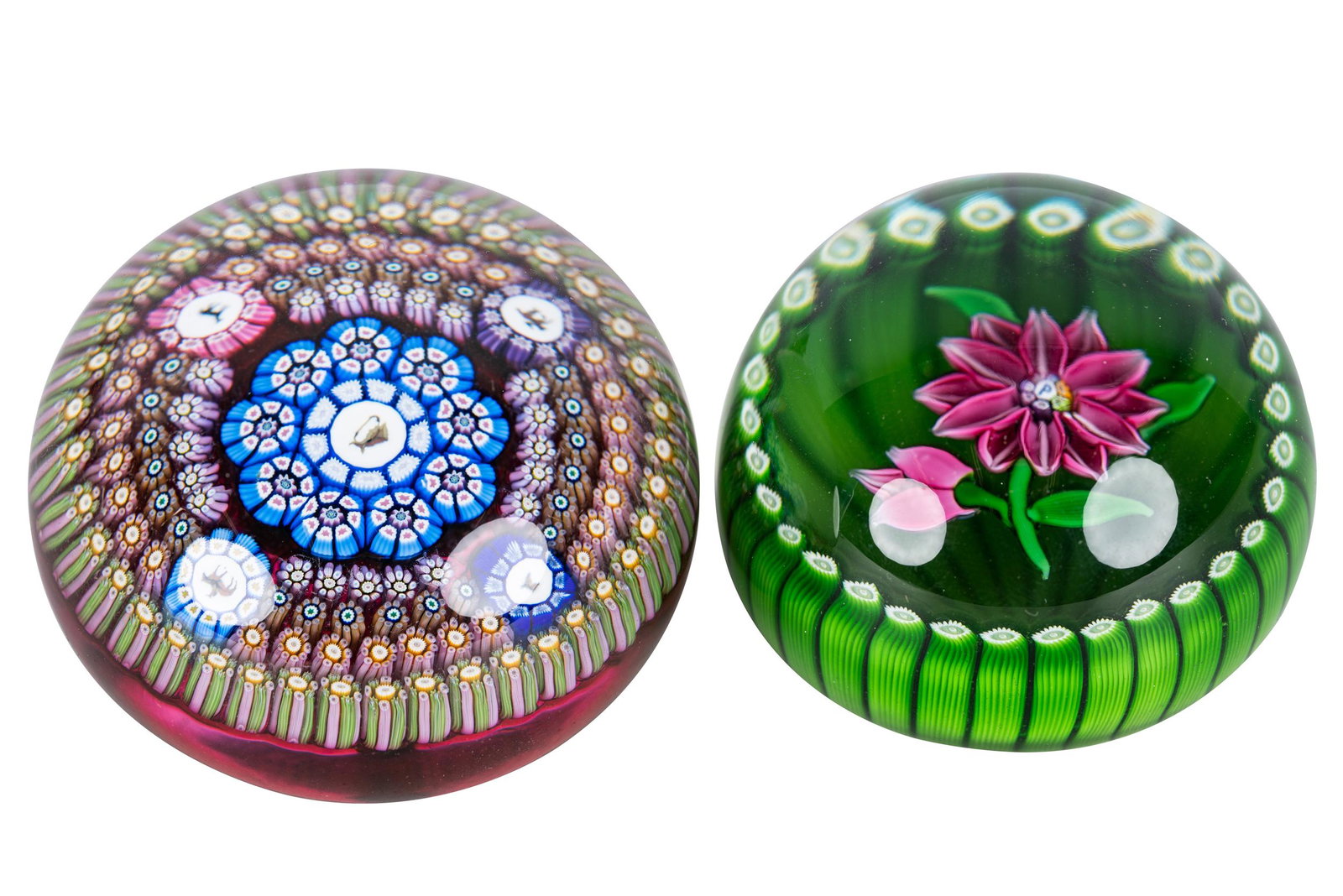 TWO PERTSHIRE GLASS PAPERWEIGHTS (1 of 7)