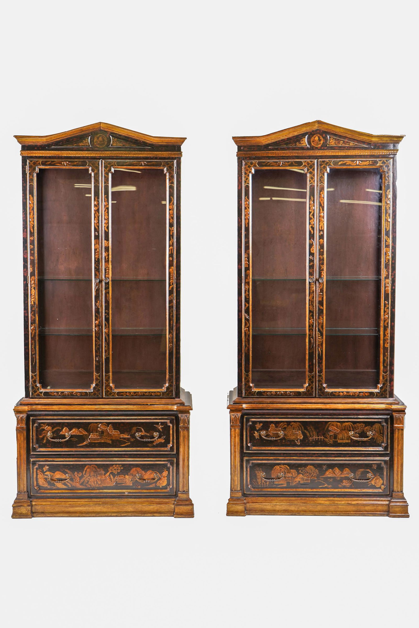 PAIR OF CHINOISERIE DISPLAY CASES (1 of 16)