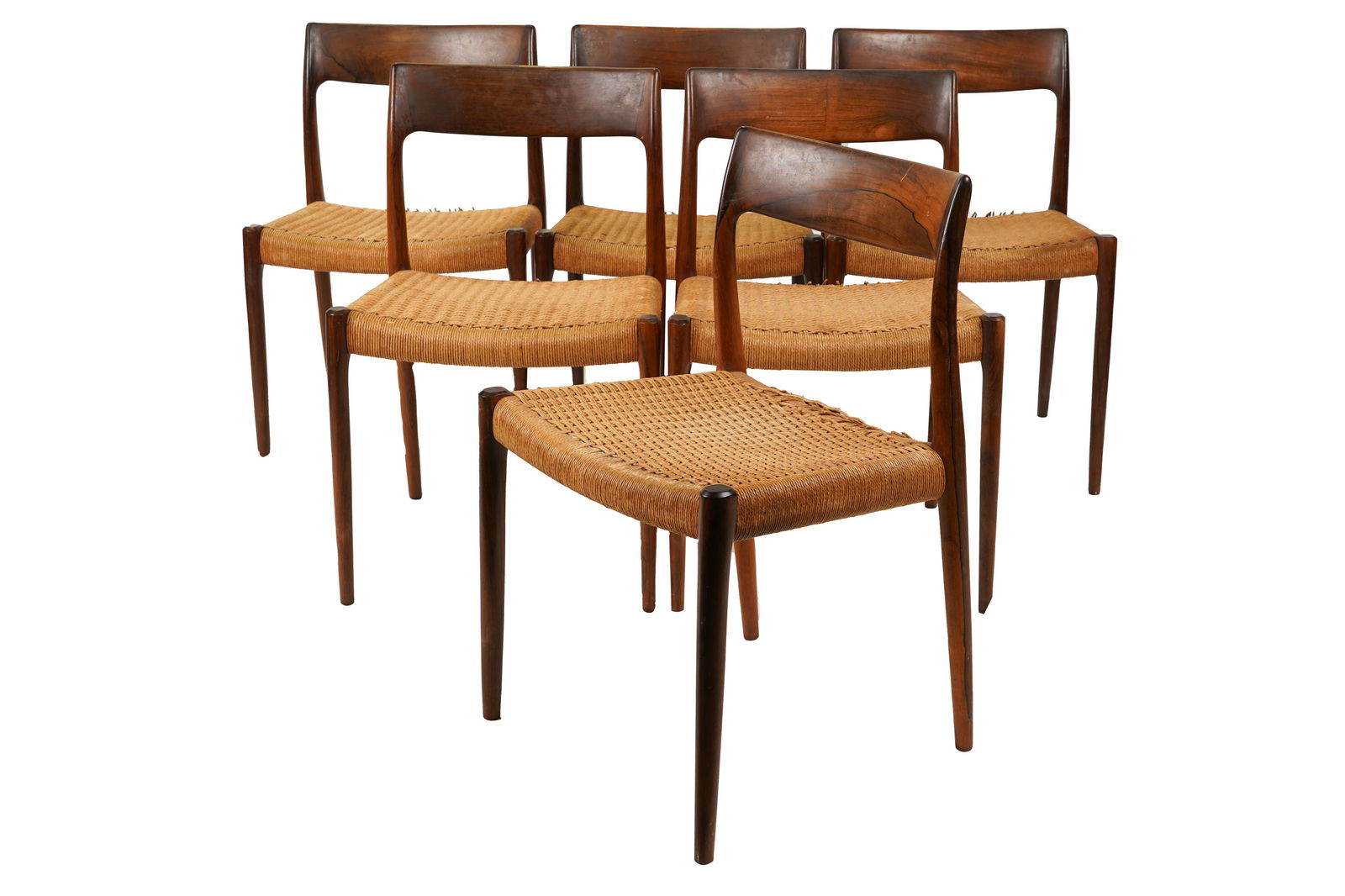 NIELS MOLLER FOR JL MOLLER: SIX DINING CHAIRS (1 of 12)