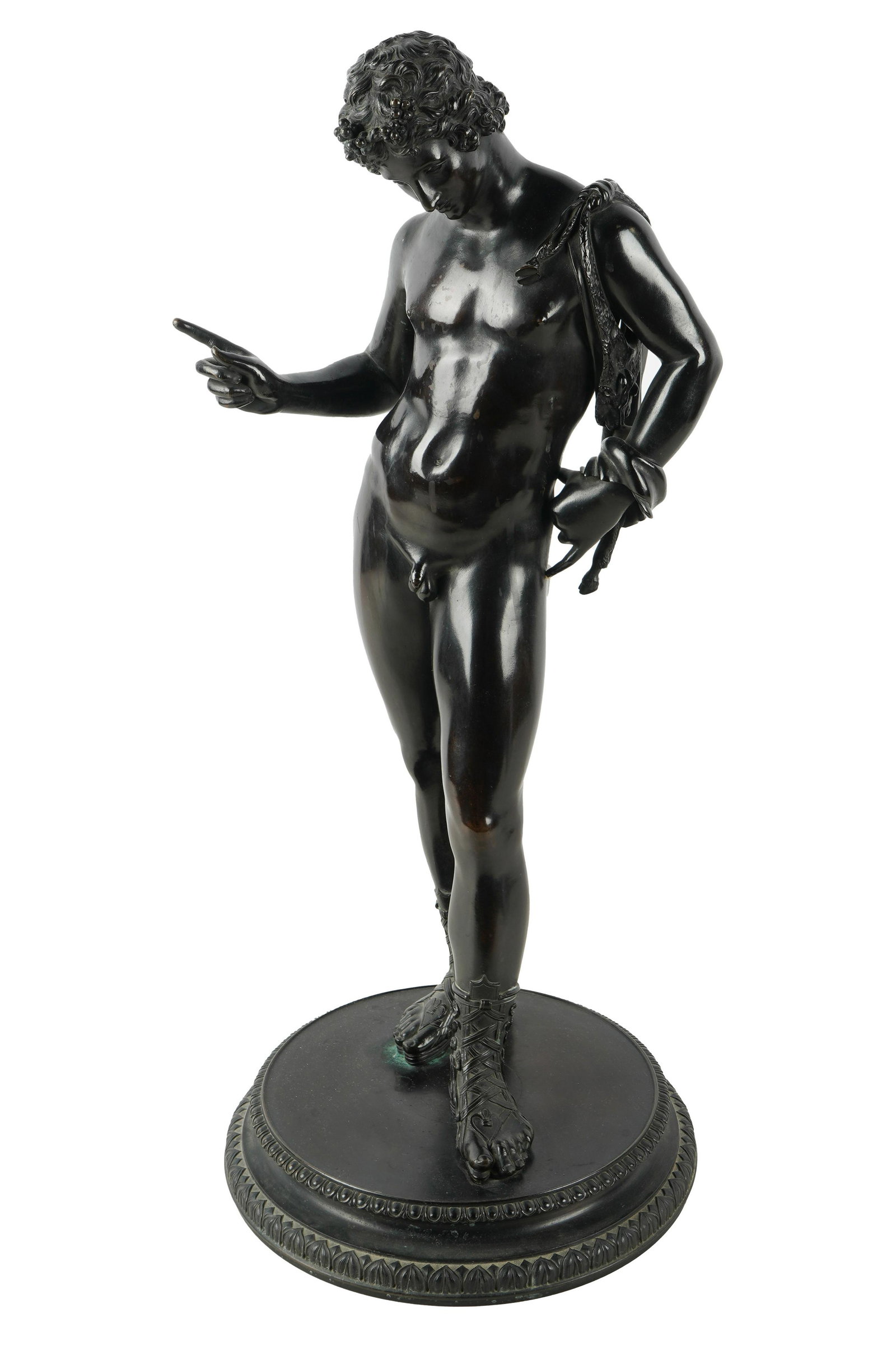 CLASSICAL STYE PATINATED BRONZE FIGURE (1 of 9)