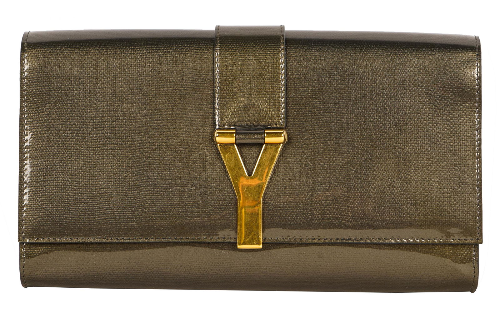YVES SAINT LAURENT PATENT LEATHER CLUTCH (1 of 11)