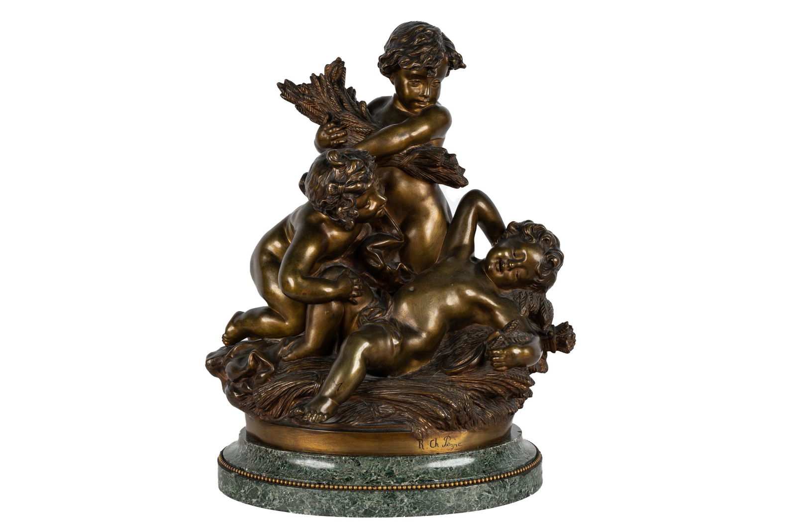 FRENCH BRONZE CHERUB GROUP (1 of 13)