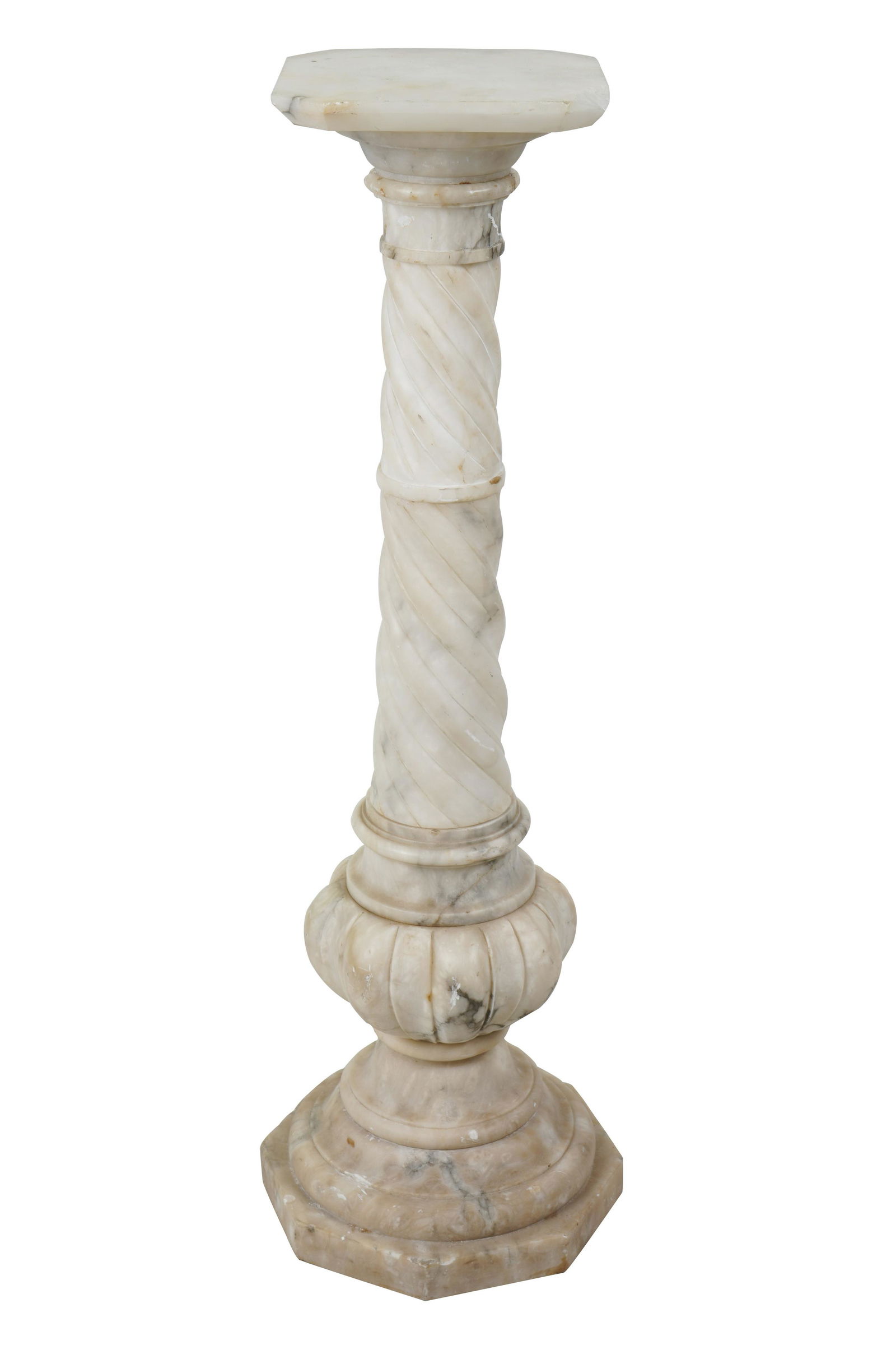 CARVED MARBLE PEDESTAL (1 of 6)