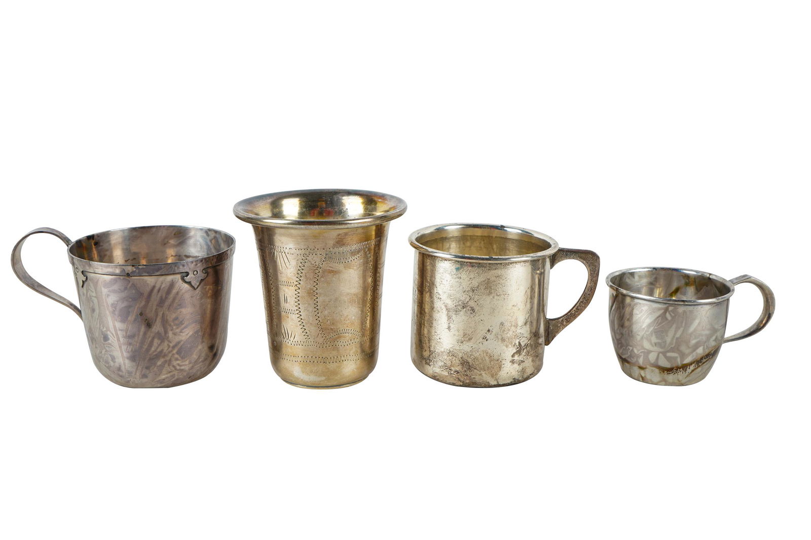 FOUR STERLING SILVER CUPS (1 of 8)