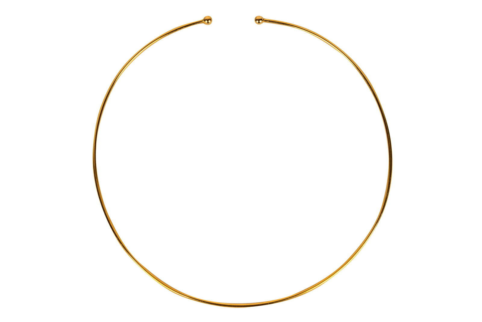 14 KARAT YELLOW GOLD CHOKER NECKLACE: 9.6 grams approximately 116.0 mm in diameter