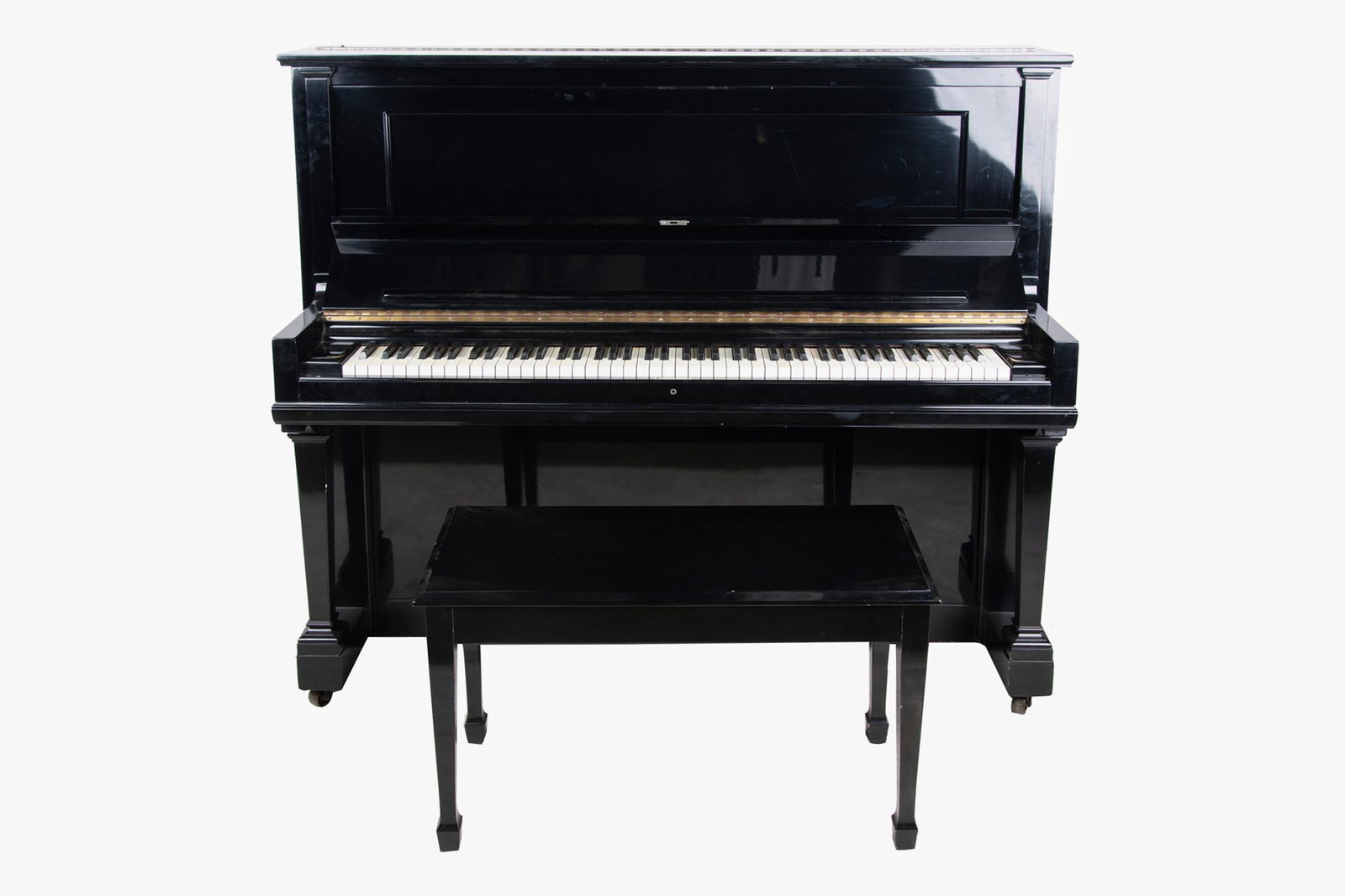 STEINWAY & SONS EBONY UPRIGHT PIANO (1 of 11)