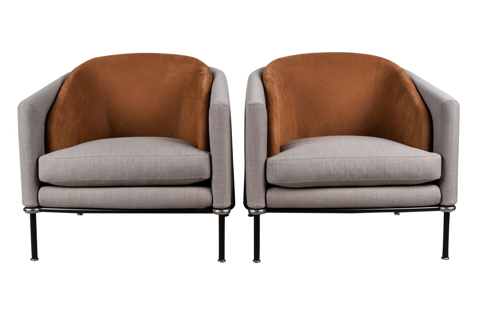 PAIR OF MINOTTI 'FIL NOIR' ARM CHAIRS (1 of 9)
