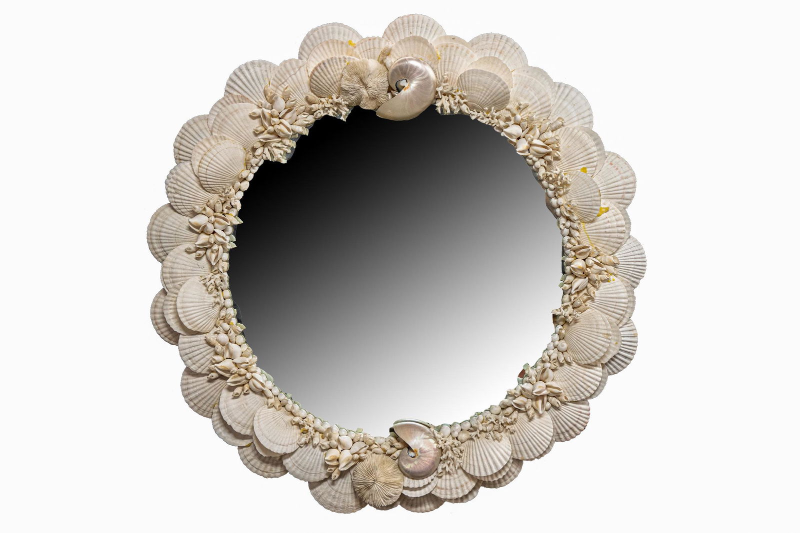 SHELL-ENCRUSTED WALL MIRROR (1 of 9)