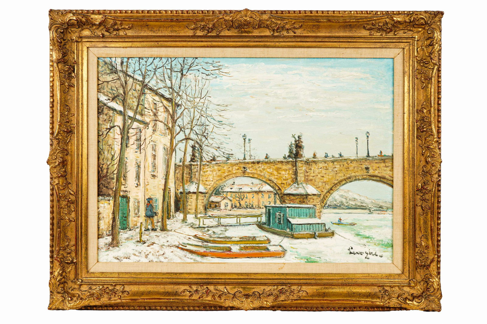 ALOIS LECOQUE (1891 - 1981): WINTER RIVER SCENE (1 of 7)