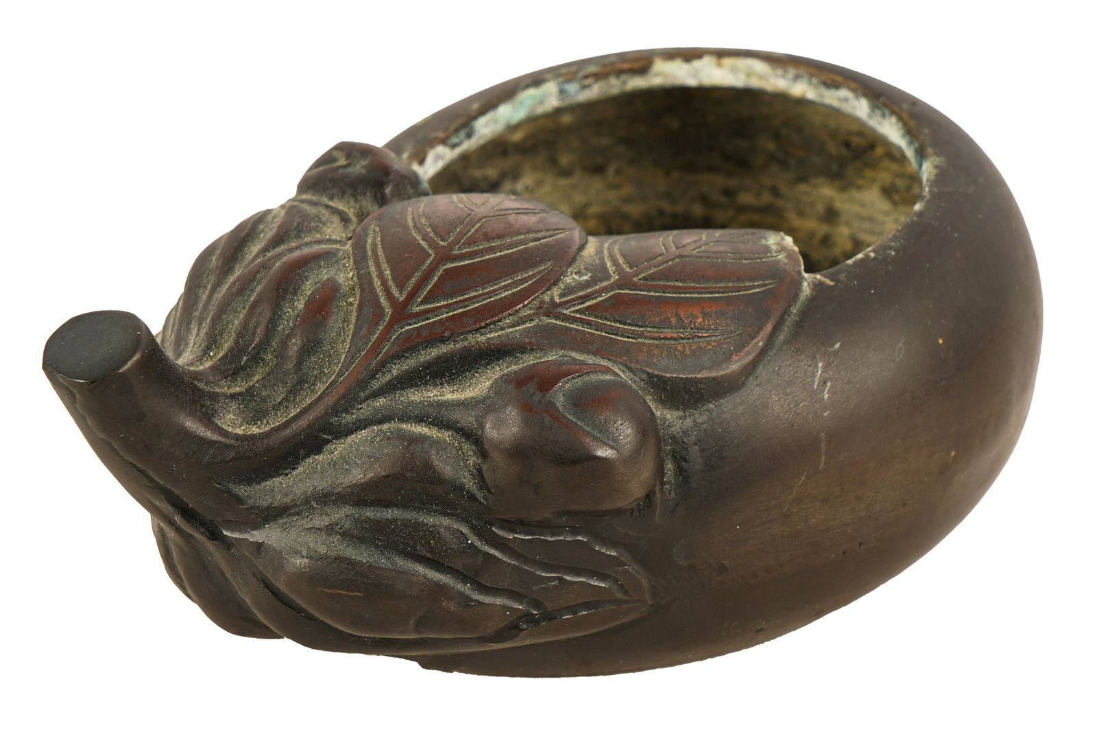 JAPANESE BRONZE GOURD BOWL (1 of 5)