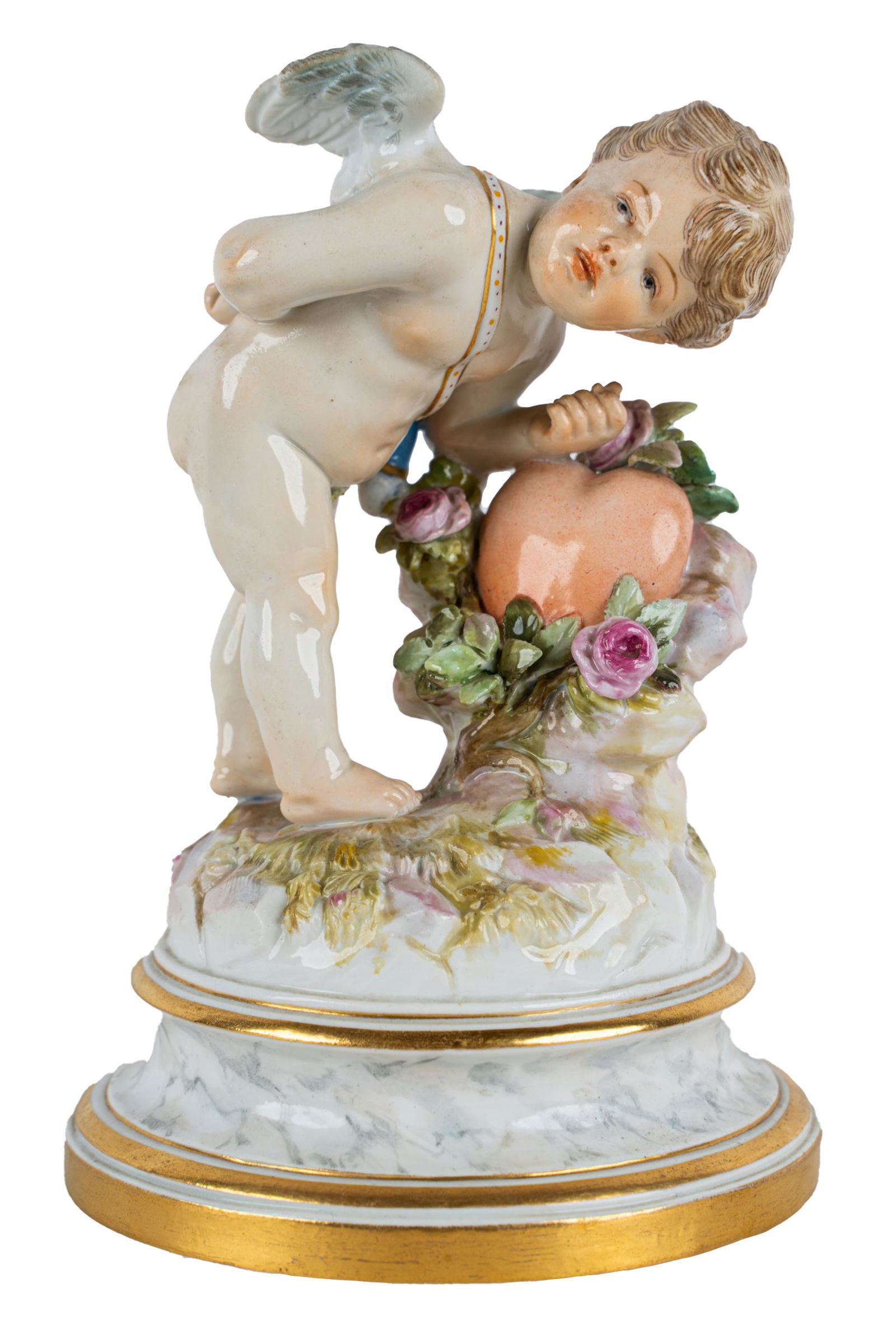 MEISSEN PORCELAIN CHERUB FIGURE (1 of 8)