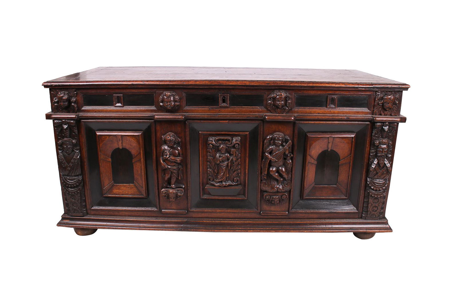 ITALIAN BAROQUE CARVED WALNUT CASSONE (1 of 5)