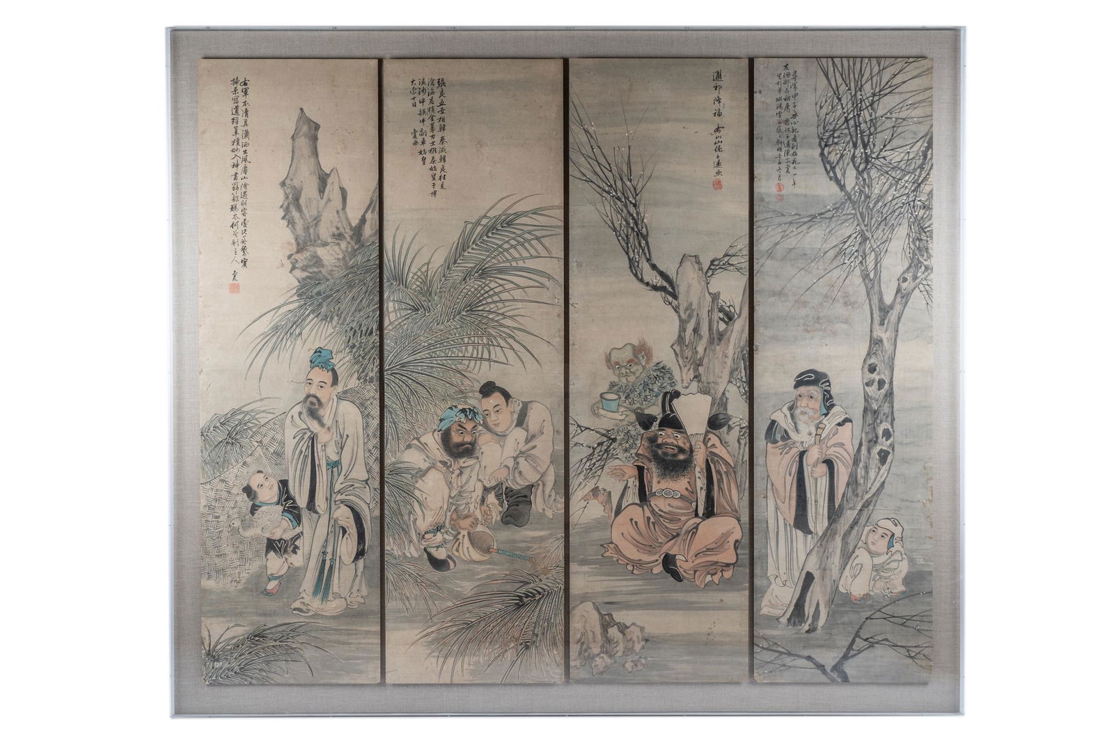 CHINESE FOUR-PANEL SCROLL PAINTING (1 of 20)