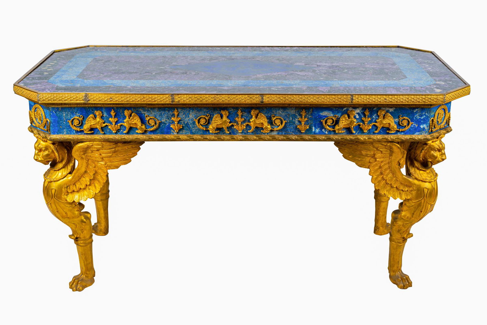 EMPIRE STYLE STONE-INLAID TABLE (1 of 15)
